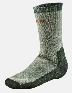 Skarpety zimowe Expedition Harkila 63% wełna z merynosa - zielone