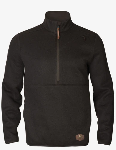 Harkila Metso Half Zip Shadow Brown – Ciepły Sweter z Wełny na Chłodne Dni