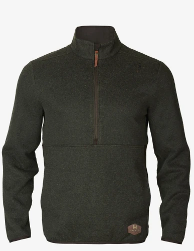 Harkila Metso Half Zip Willow Green – Ciepły Sweter z Wełny na Chłodne Dni