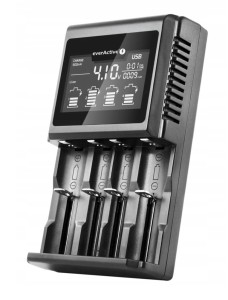 Ładowarka Everactive UC-4000 4 16340, 17670, 18350, 18500, 18650, 20700, 21700, 25500, 26650, AA, AAA, C (R14), D (R20)