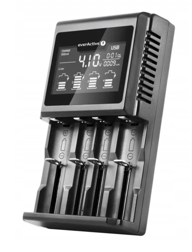 Ładowarka Everactive UC-4000 4 16340, 17670, 18350, 18500, 18650, 20700, 21700, 25500, 26650, AA, AAA, C (R14), D (R20)